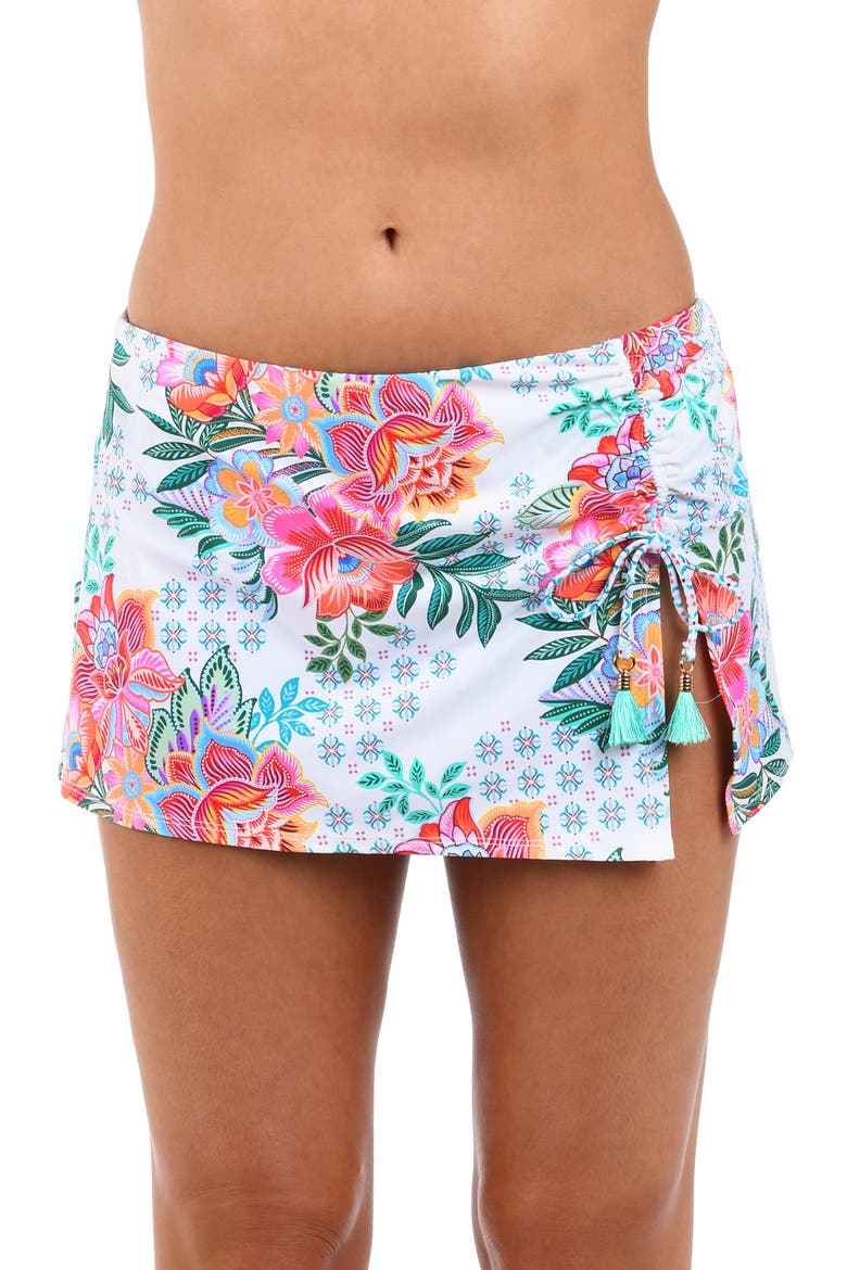 Riviera Skirted Bikini Bottoms, Main, color, WHITE