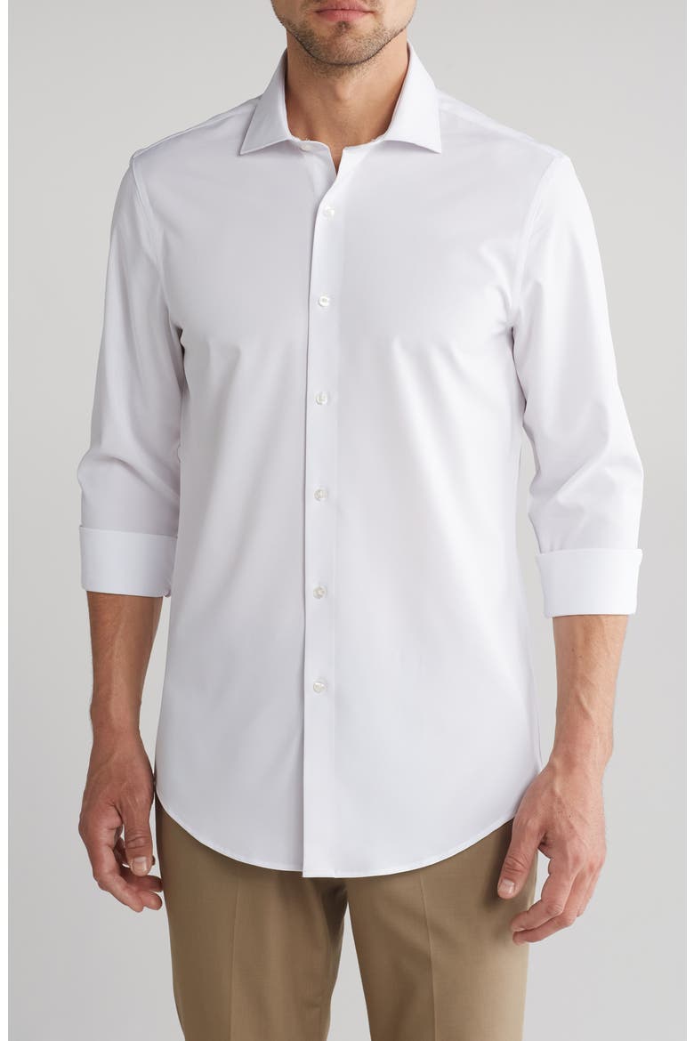 Performance Tech Solid Shirt, Main, color, WHITE