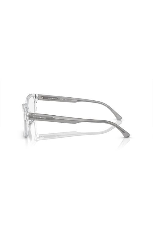 Emporio Armani 55mm Rectangle Optical Glasses In Neutral