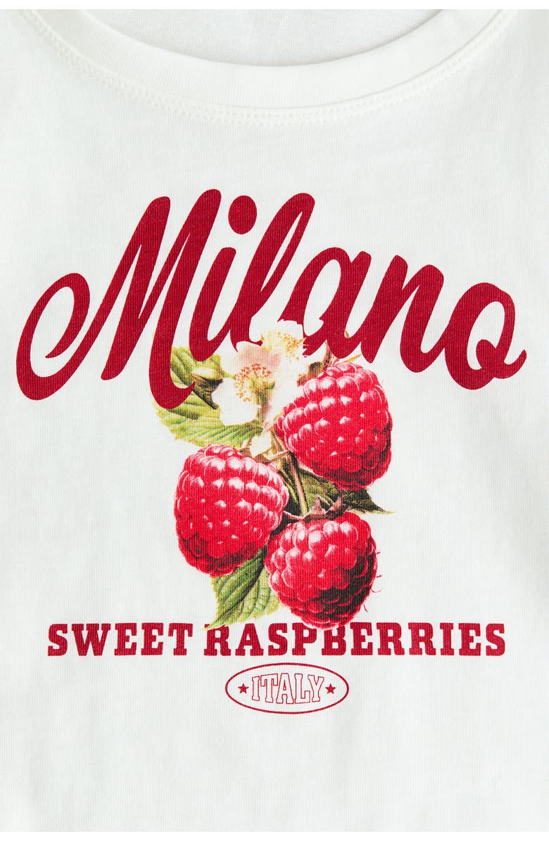 H&M Printed T-shirt, Alternate, color, Cream/Milano