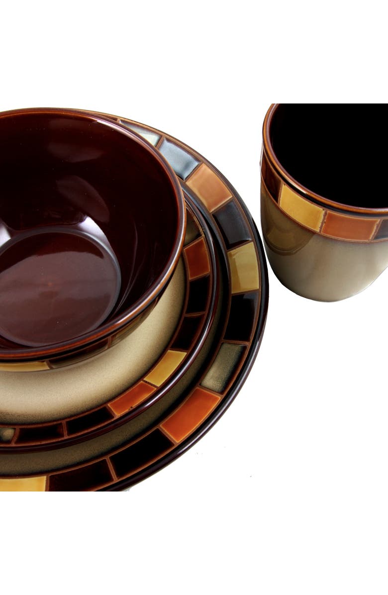 Gibson Elite Casa Estebana 16 pc Dinnerware Set, Alternate, color, Red