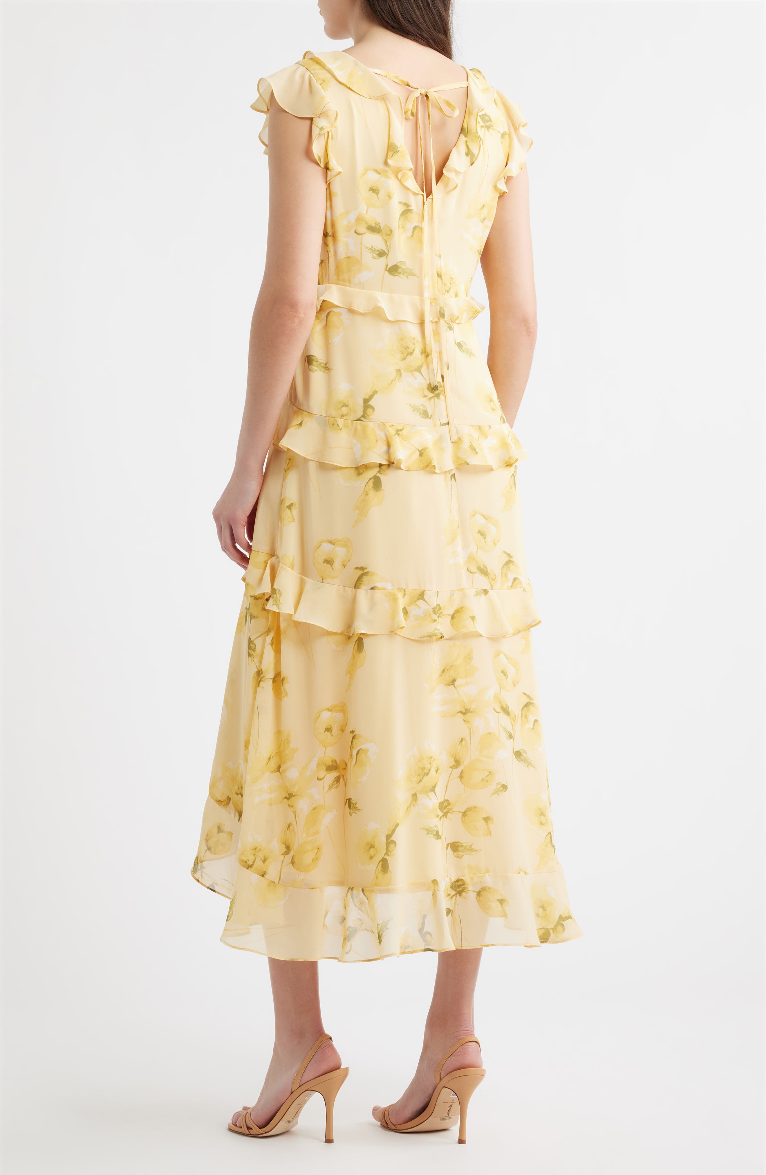 Print Ruffle Midi Dress - image 2