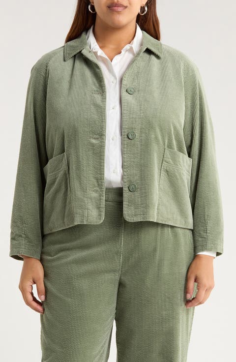 Ocean Mist Organic Cotton Chore Jacket (Plus)