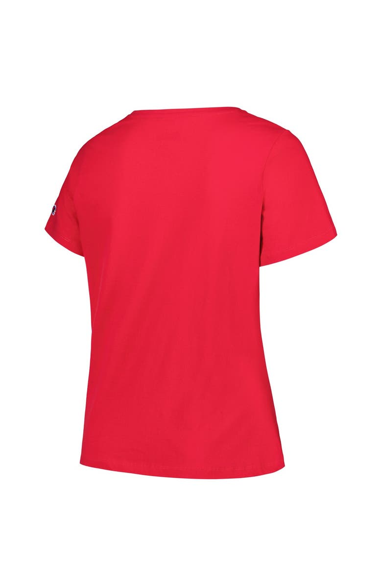 PROFILE Women's Profile Cardinal USC Trojans Plus Size Arch Over Logo Scoop Neck T-Shirt, Alternate, color, Cardinal