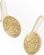 Matr Boomie Adhya Cutout Oval Drop Hook Earrings