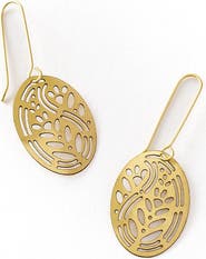 Matr Boomie Adhya Cutout Oval Drop Hook Earrings