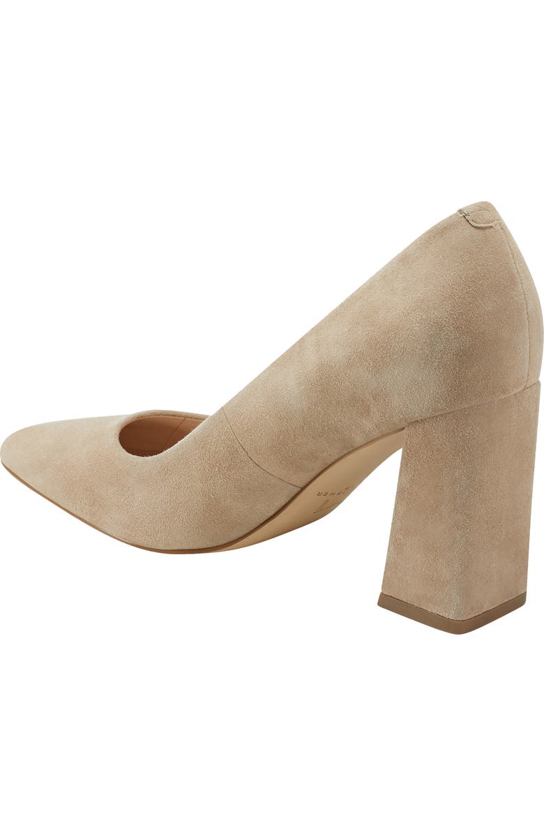Marc Fisher LTD Yalina Pointed Toe Block Heel Pump, Alternate, color, Light Natural Suede