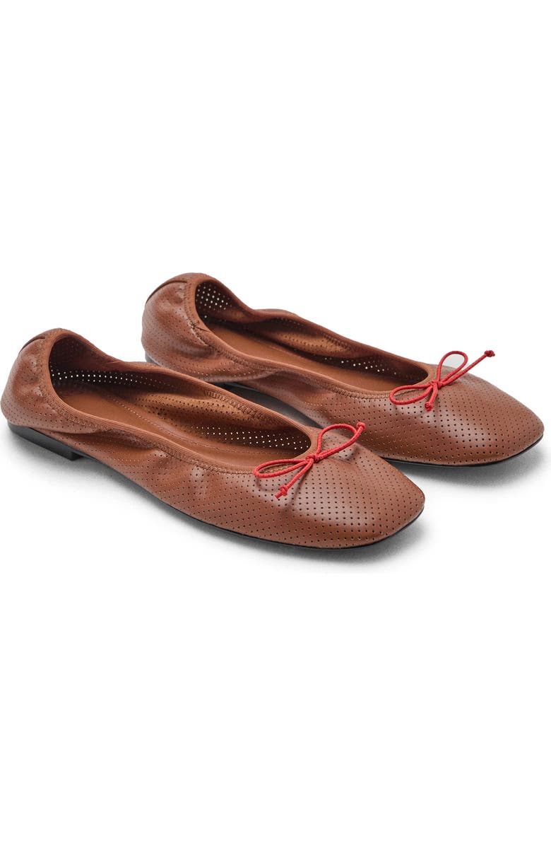 MANGO Perforated Ballet Flat, Main, color,