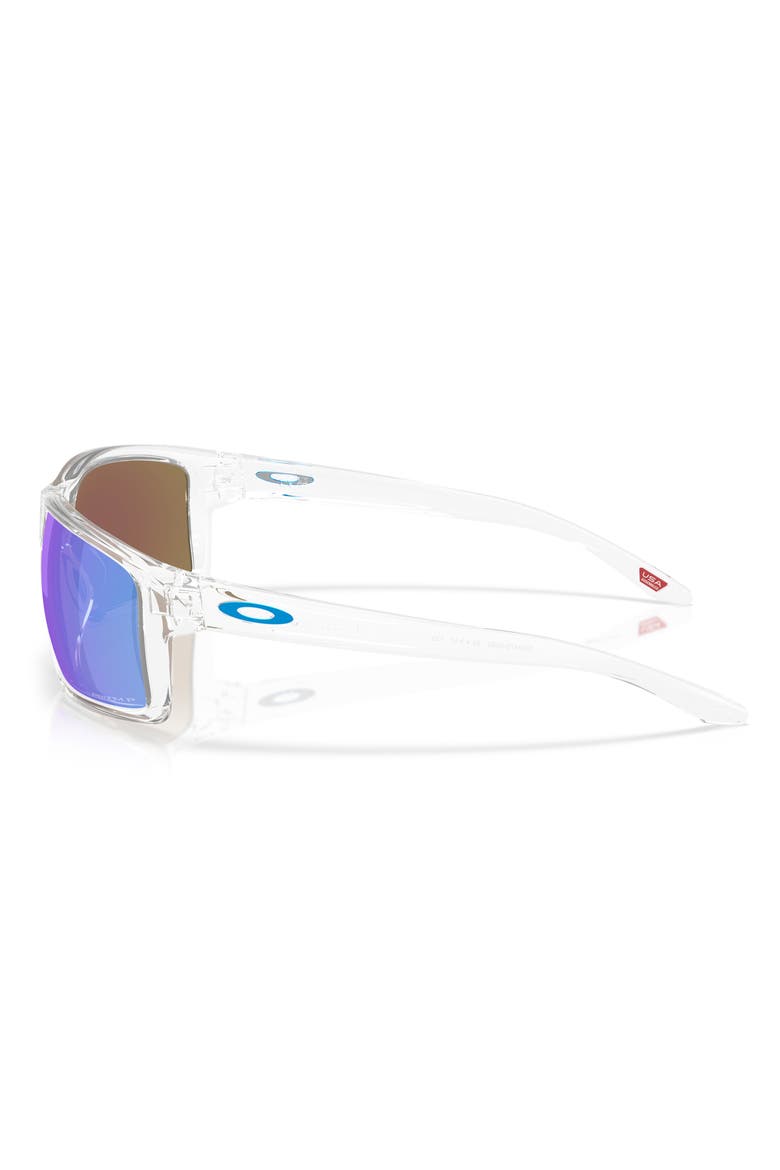 62mm Prizm™ Polarized Rectangular Sunglasses, Alternate, color, CLEAR