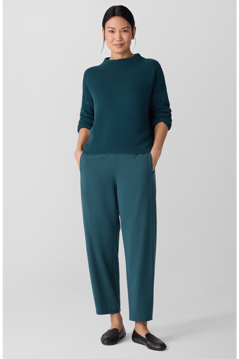 Funnel Neck Organic Cotton Blend Sweater, Alternate, color, ALPINE