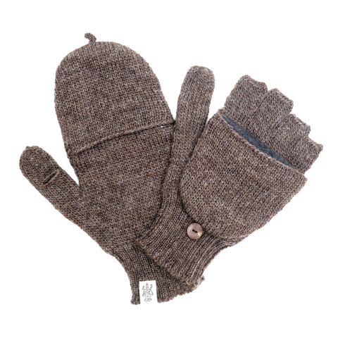 Hand Loom Bryant Fingerless Gloves w/ Flap
