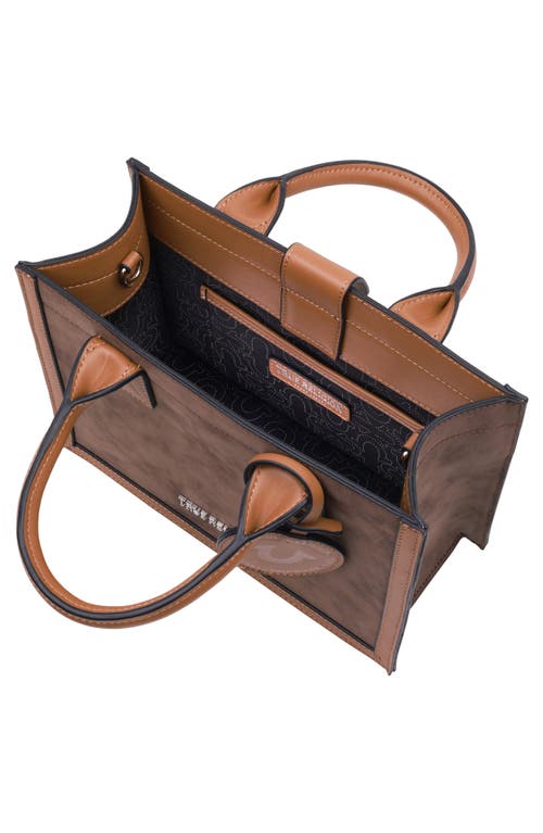 True Religion Top Handle Box Tote Bag In Brown
