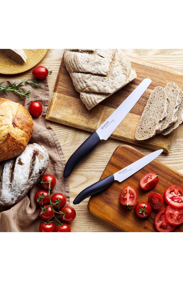Kyocera Revolution Ceramic 7 Inch Serrated Bread Knife, Alternate, color, Black