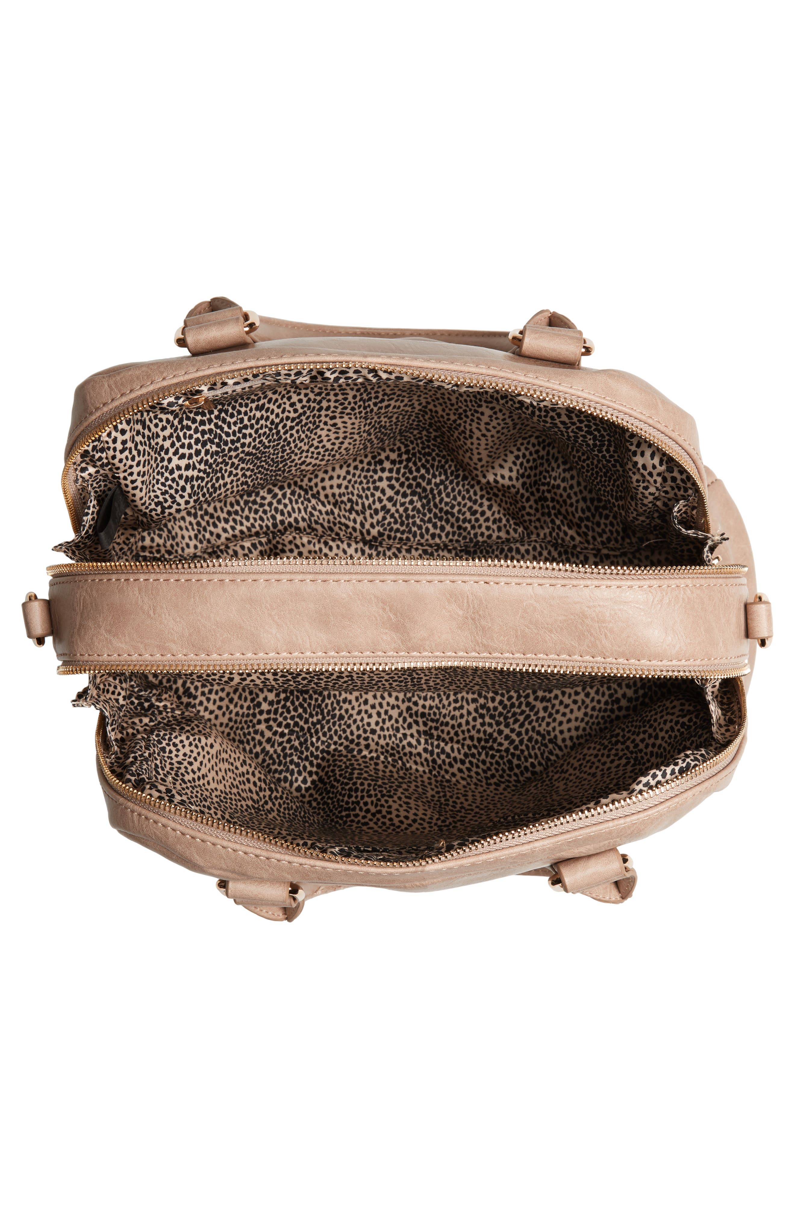 Sole Society Vulin Whipstitch Faux Leather Satchel, Alternate, color, 