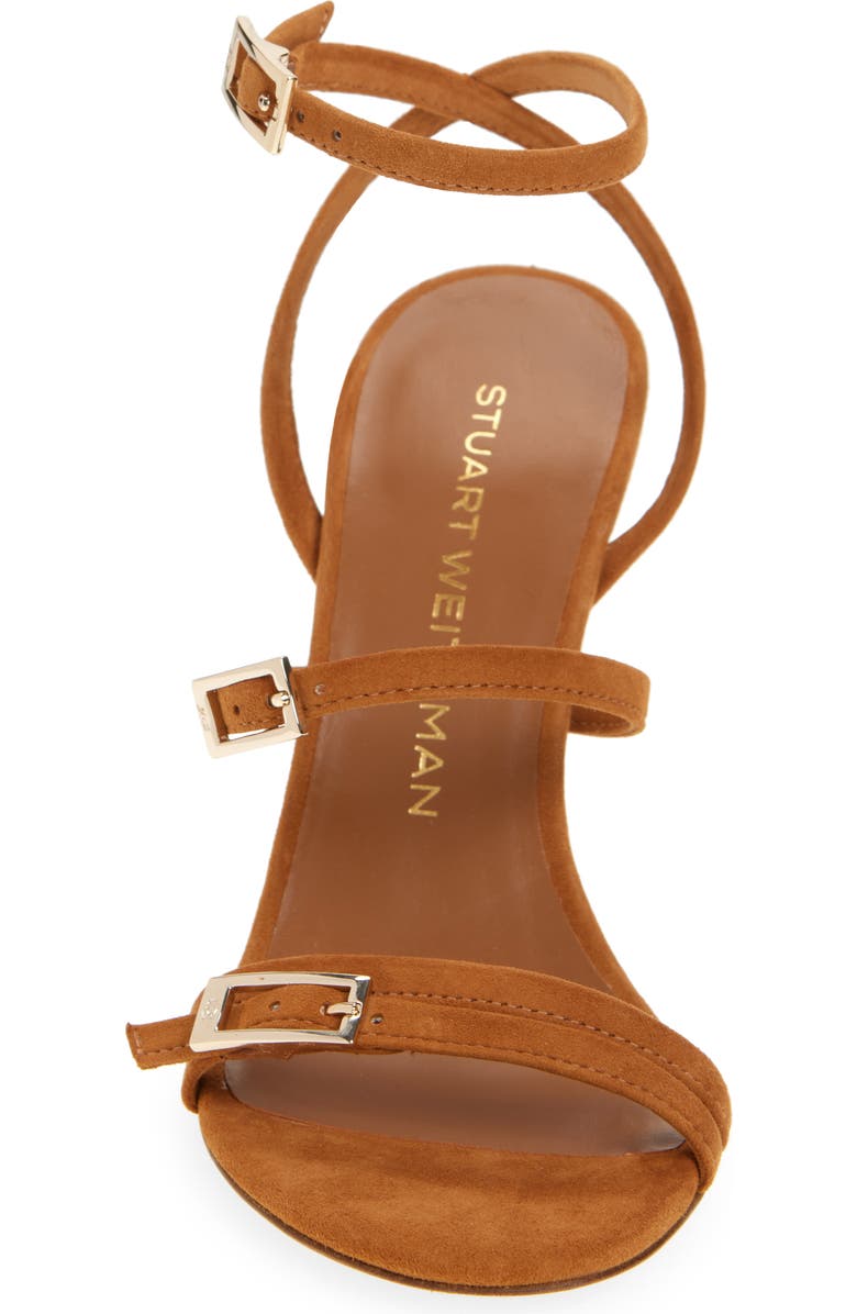 Stuart Weitzman Georgie Ankle Strap Sandal, Alternate, color, Hazel