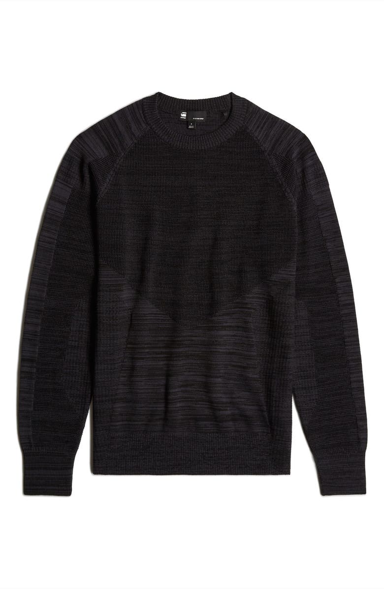 G-STAR 3D Biker Organic Cotton Crewneck Sweater, Alternate, color, 