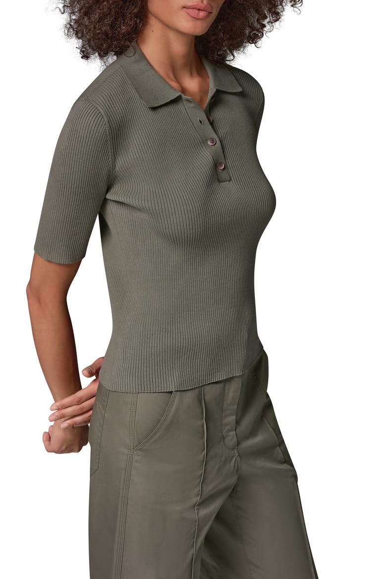 Rib Button Front Sweater, Alternate, color, SAGE
