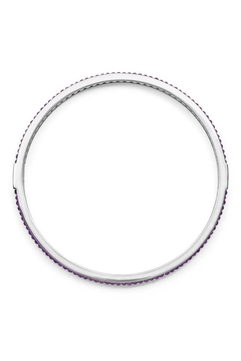 Caviar Icon Beaded Bangle Bracelet, Alternate, color, SILVER/ AMETHYST