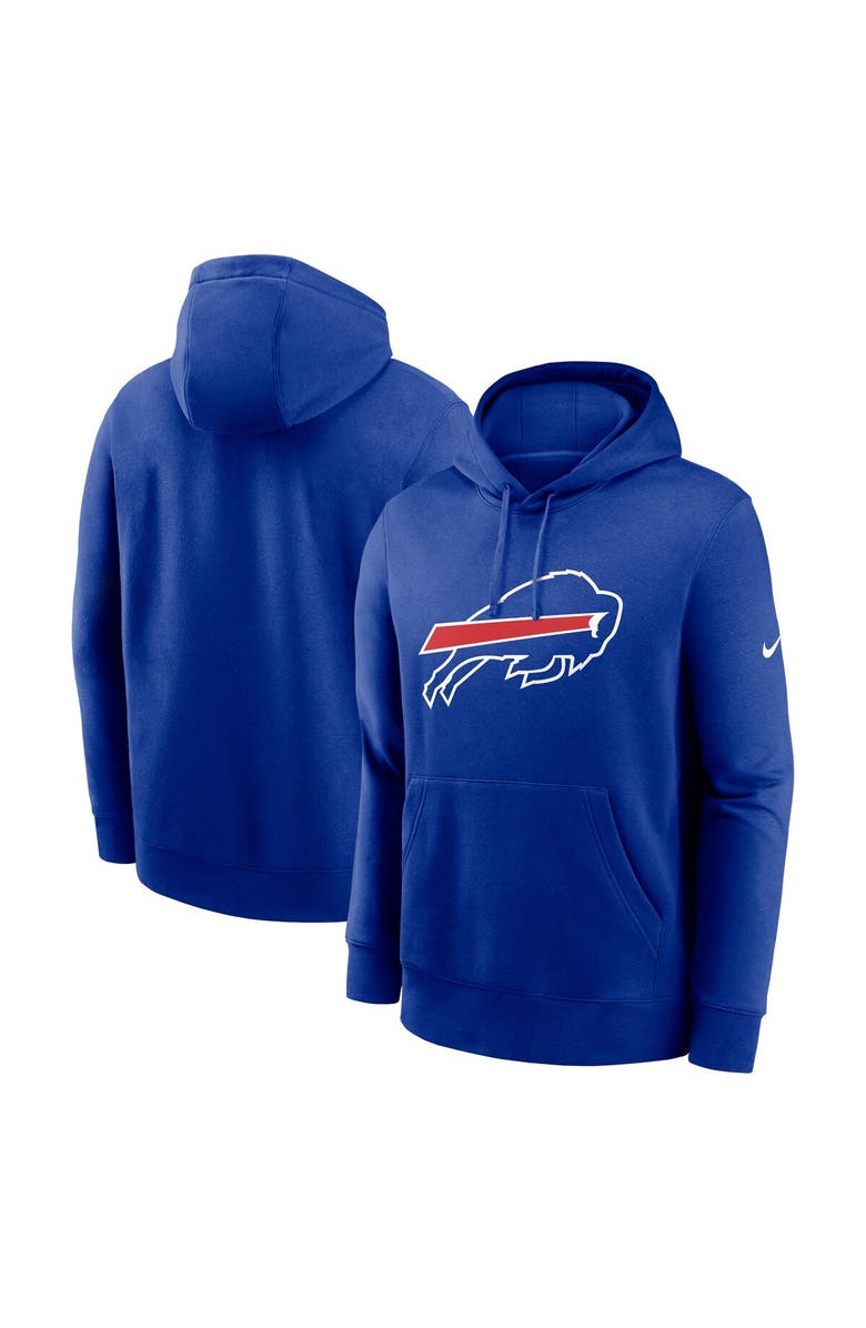 Nike Men's Nike Royal Buffalo Bills Club Logo Pullover Hoodie, Main, color, Royal