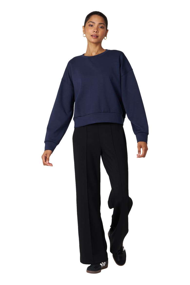 Essential Scuba Knit Crewneck Sweatshirt, Main, color, Cool Navy