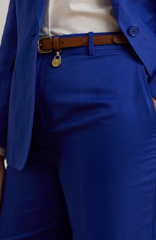 Ralph Lauren Lauren  Larabeth Linen Blend Suiting Pants In New Sapphire