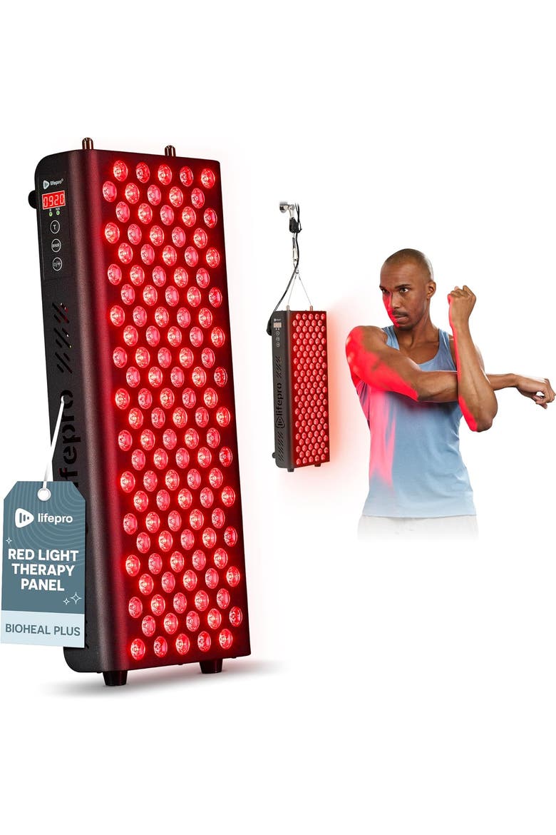 Red Light Therapy Panel 660nm & 850nm Near Infrared Full Body Therapy, Main, color, Black