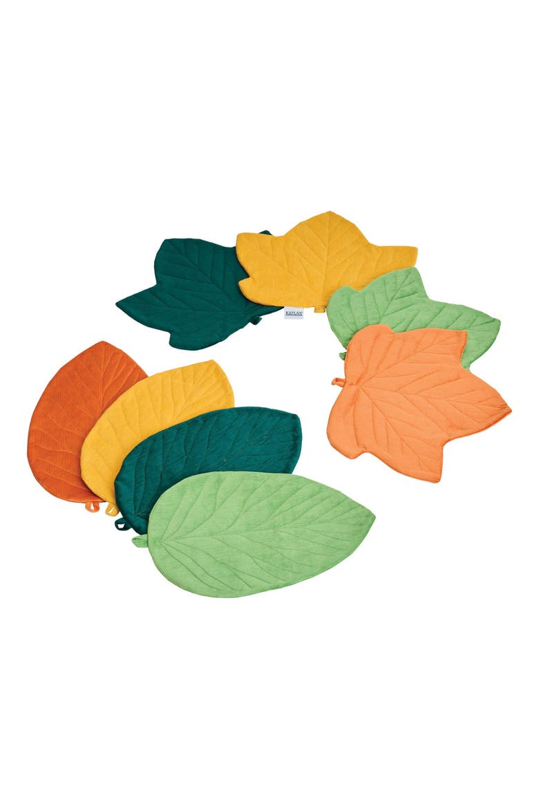 Jumbo Sensory Leaves - Set of 8, Alternate, color, Multicolored