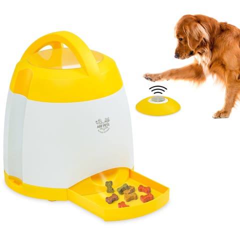Dog Treat Dispenser with Interactive Button