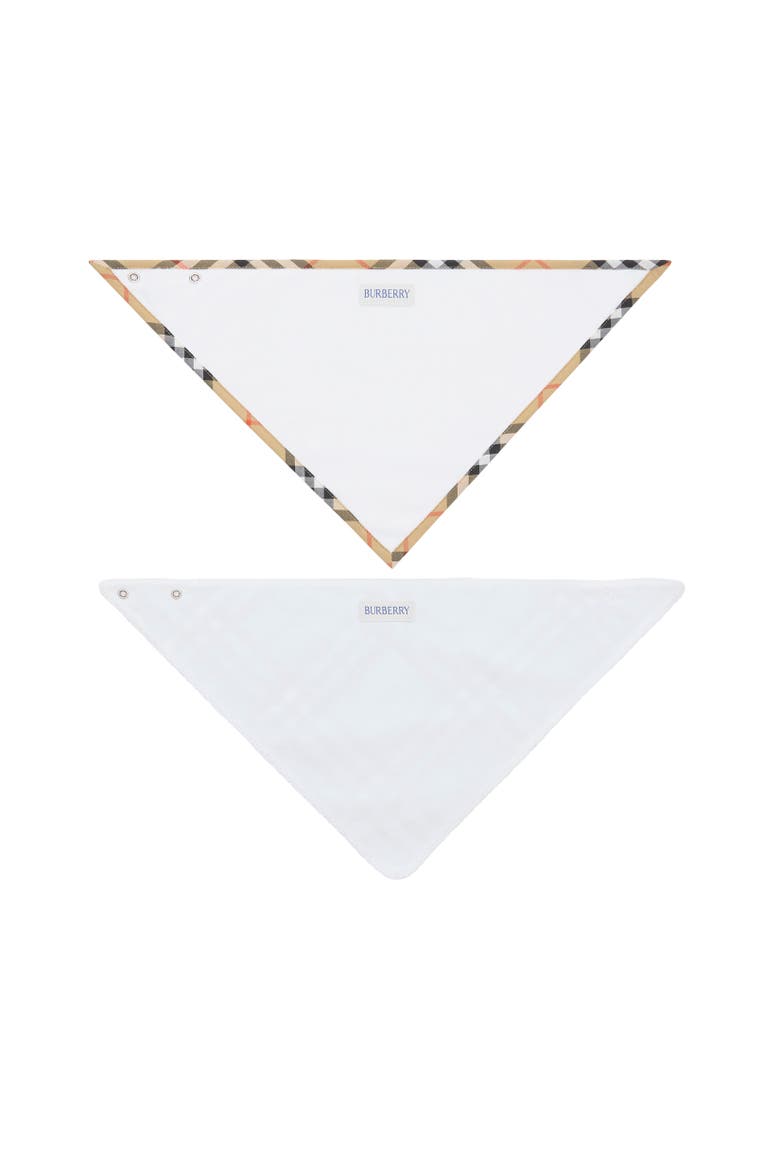 Check Cotton Two-piece Bib Set, Alternate, color, Ice blue