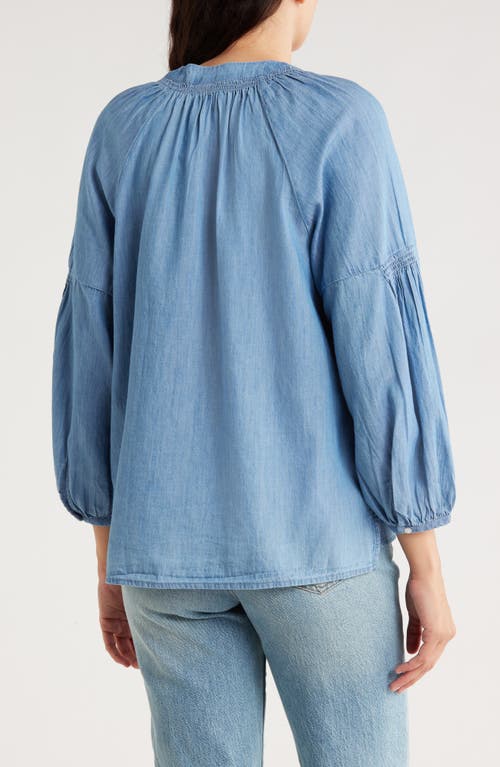 Caslon ® Chambray Popover Top In Blue