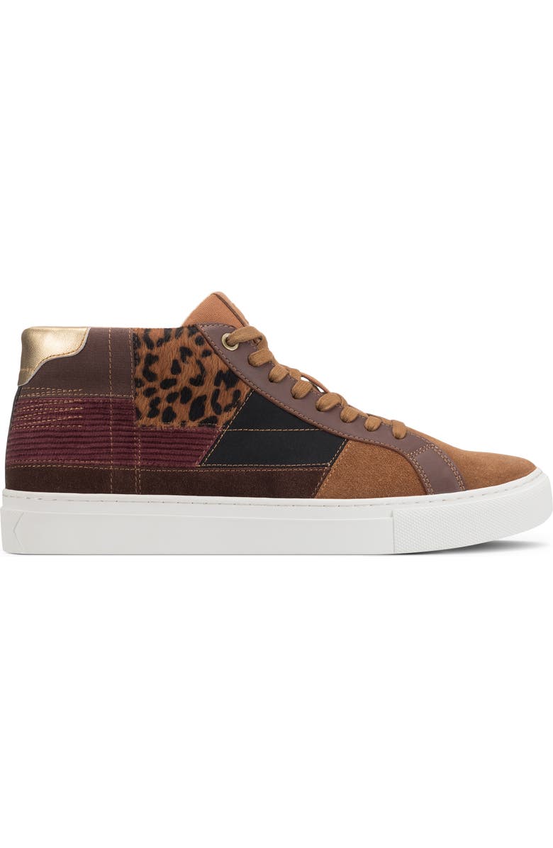 GREATS Royale High Patchwork Sneaker, Alternate, color, Tobacco Multi