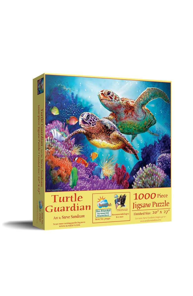 Sunsout Turtle Guardian 1000 piece Jigsaw Puzzle for Adults, Main, color, Multicolor