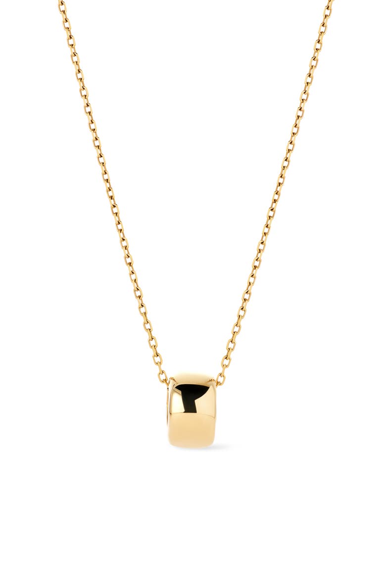 Solid Yellow Gold - Luna Charm Necklace, Main, color, Gold