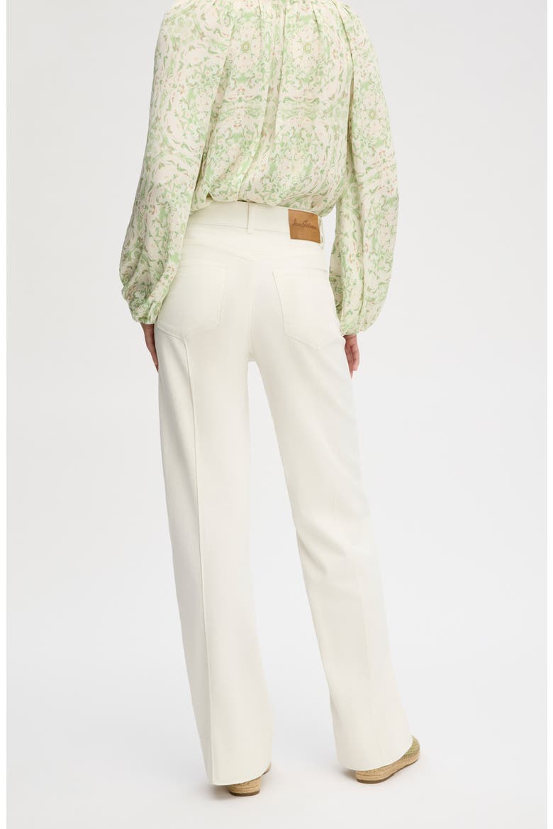 Pintuck Wide Leg Trouser Jeans, Alternate, color, ECRU
