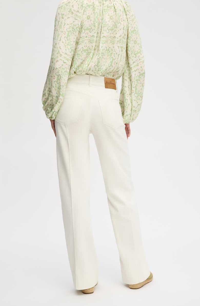 Sam Edelman Pintuck Wide Leg Trouser Jeans, Alternate, color, Ecru