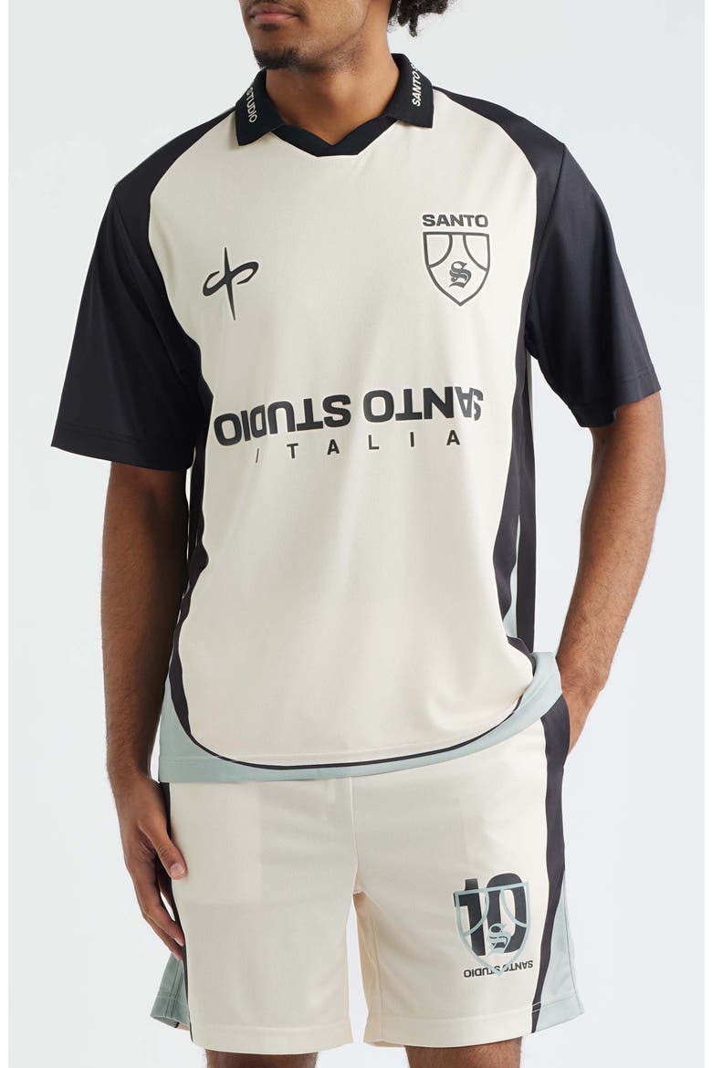 Shield Club Jersey Polo, Main, color, CREAM