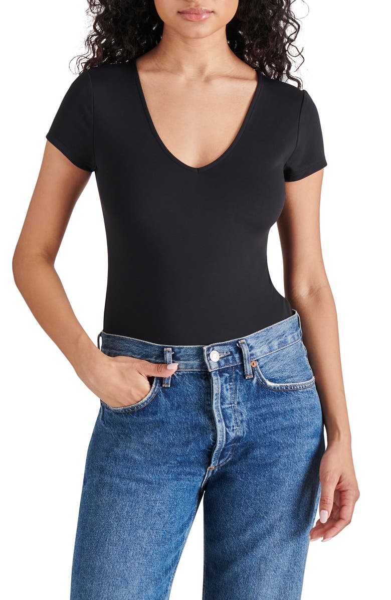 Steve Madden Erica V-Neck Bodysuit, Main, color, 