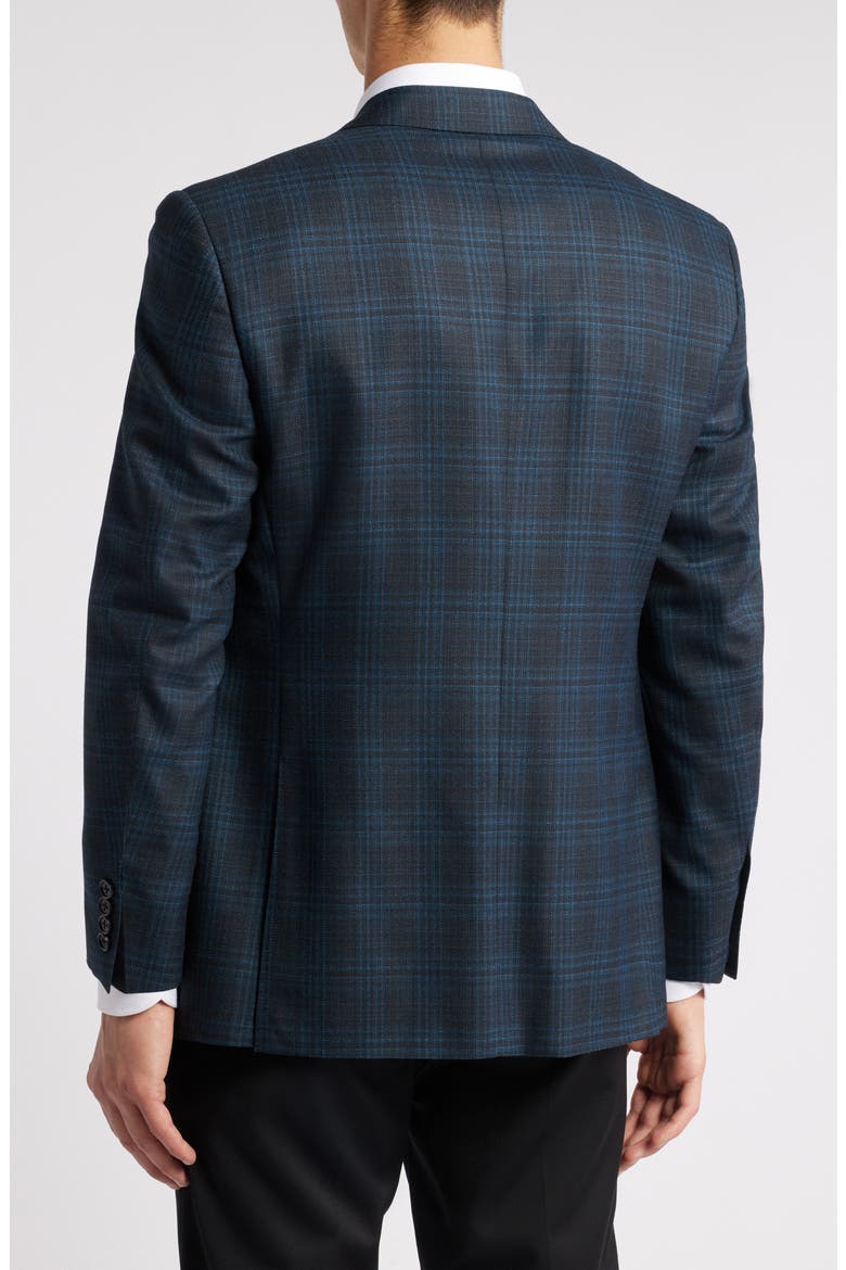 Siena Regular Fit Plaid Wool Sport Coat, Alternate, color, GREEN