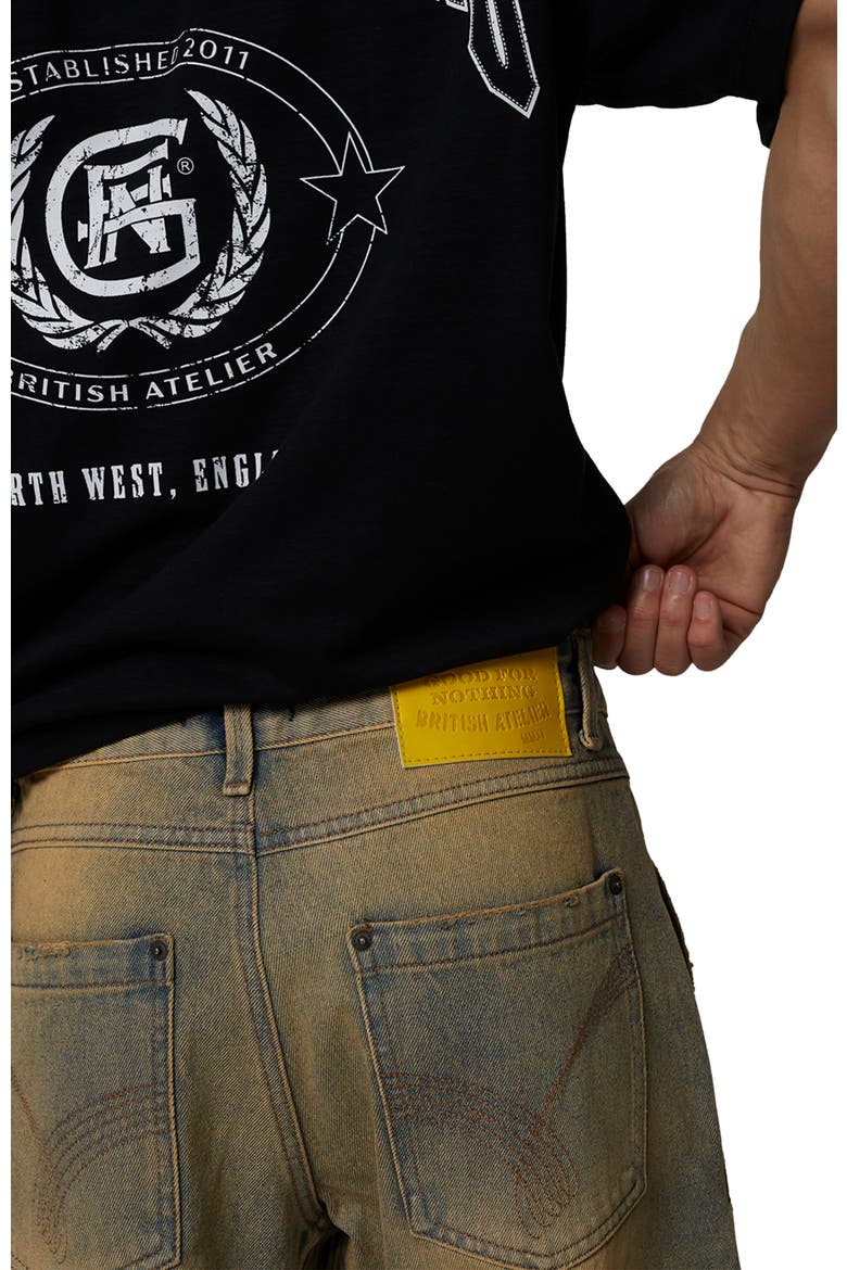 Straight Leg Double Knee Jeans, Alternate, color, Blue