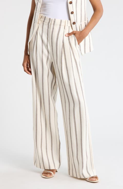 Charles Stripe Linen Blend Pants