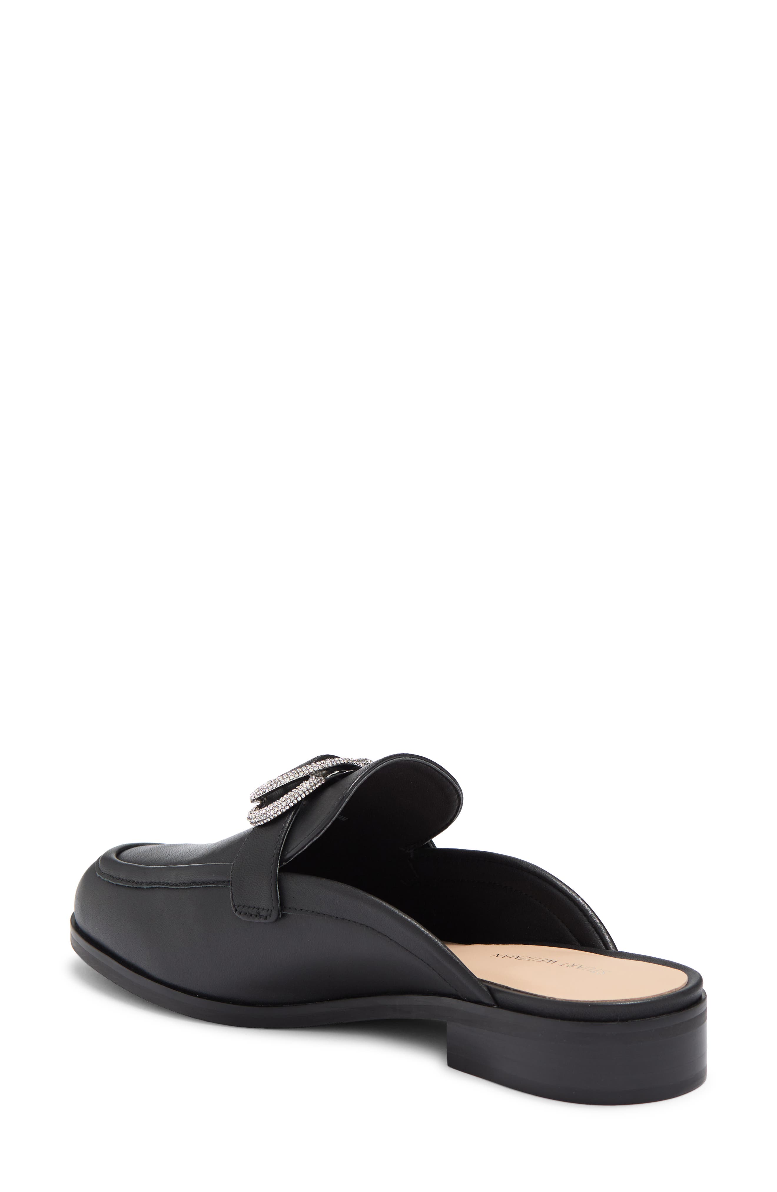 Stuart Weitzman Crystal Buckle Mule, Alternate, color, 
