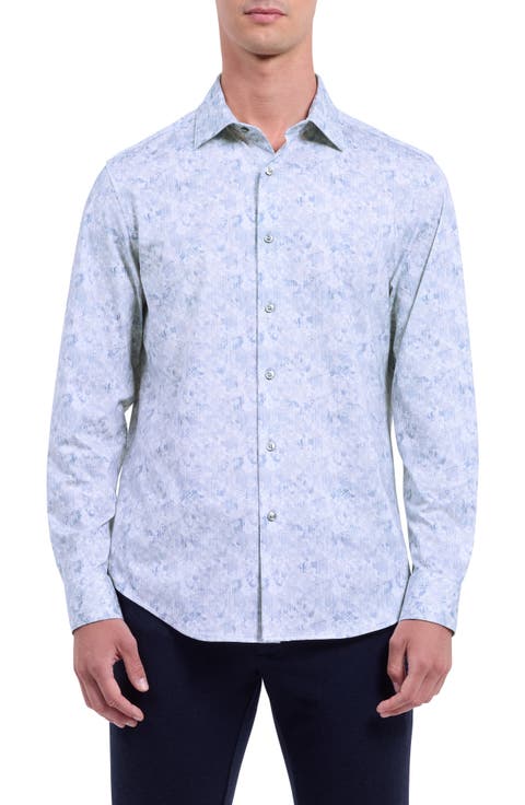 James OoohCotton® Abstract Print Button-Up Shirt
