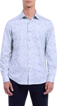 Bugatchi James OoohCotton® Abstract Print Button-Up Shirt