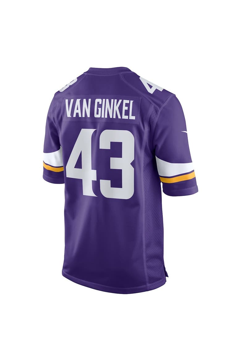 Men's Nike Andrew Van Ginkel  Purple Minnesota Vikings Team Game Jersey, Alternate, color, Purple