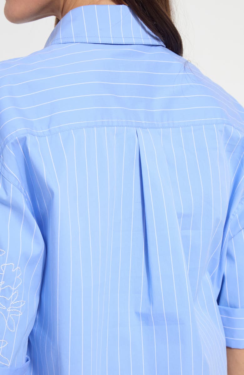 Lysse Hazel Embroidered Stripe Button-Up Shirt, Alternate, color, Re-Fresh Stripe