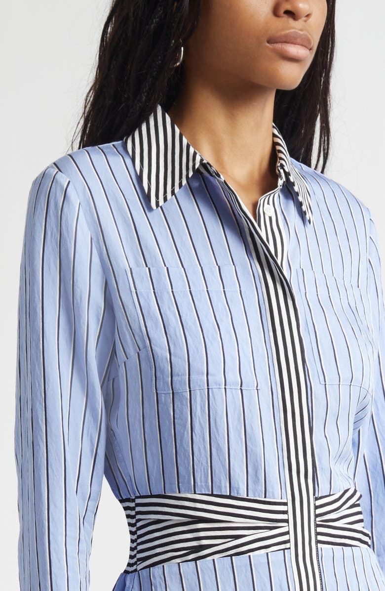 Ramy Brook Solana Long Sleeve Stripe Minidress, Alternate, color, Multi Catalina Stripe