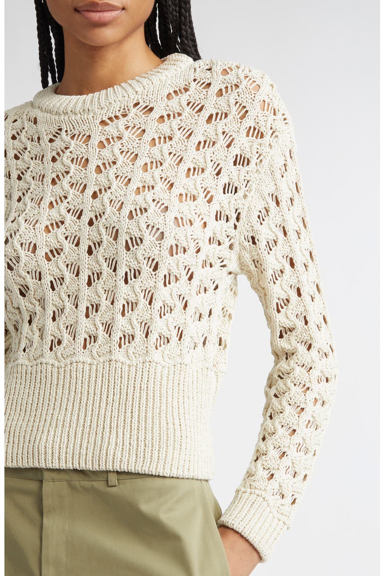 Vento Organic Cotton Crewneck Sweater, Alternate, color, CREAM
