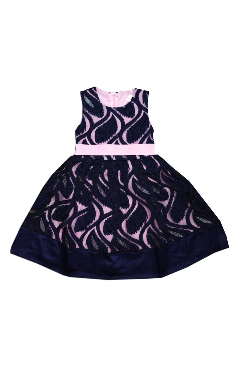 JOE-ELLA Kids' Tulle Party Dress, Main, color, Pink/Black