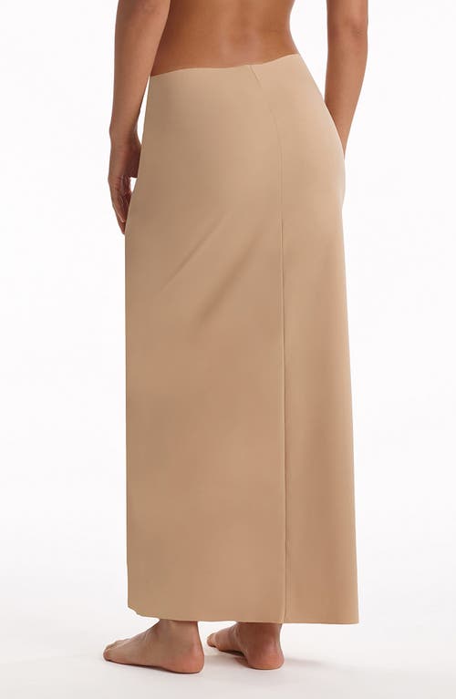 Commando Classic Maxi Slip Skirt In Beige