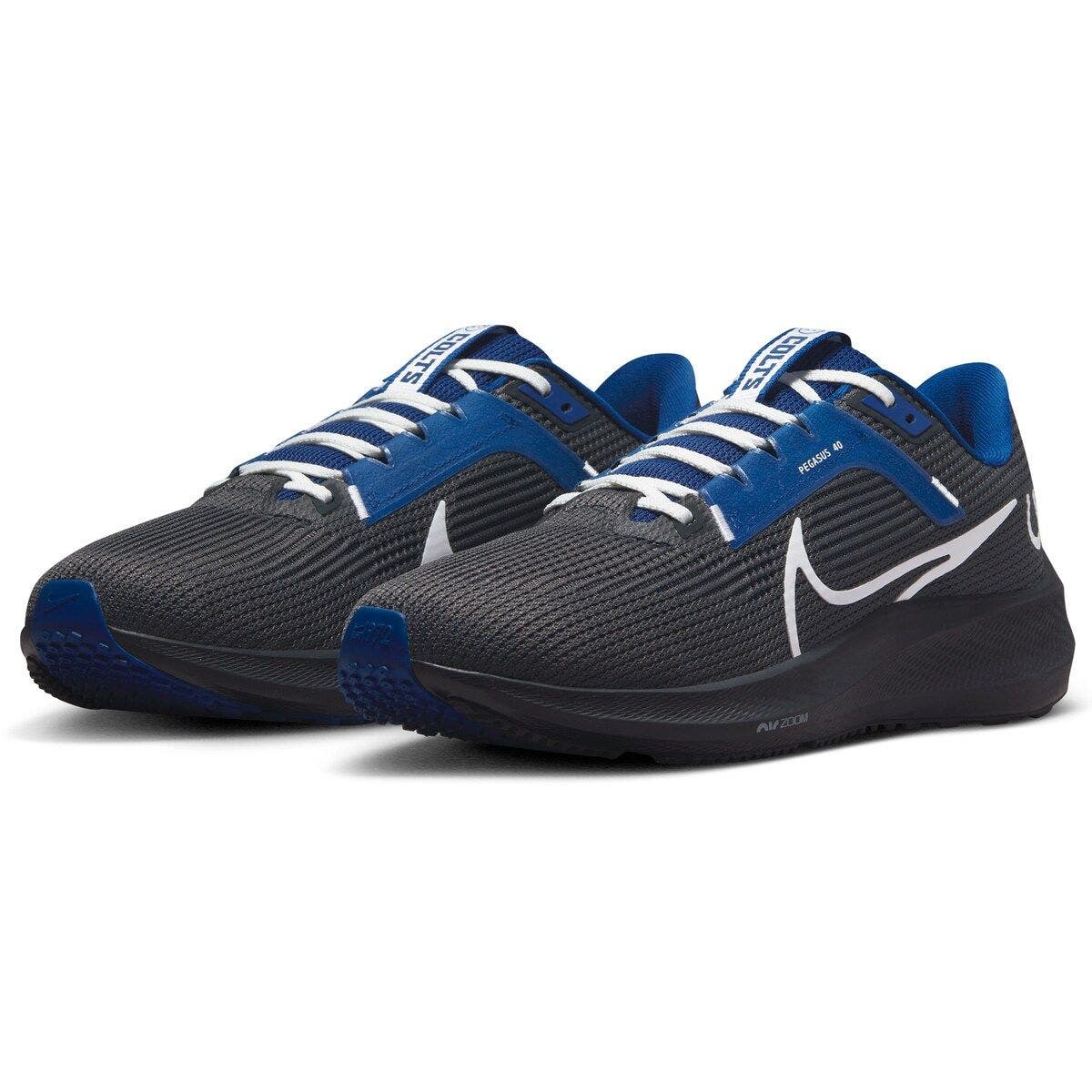 Nike Unisex Nike  Anthracite Indianapolis Colts Zoom Pegasus 40 Running Shoe, Alternate, color, Anthracite
